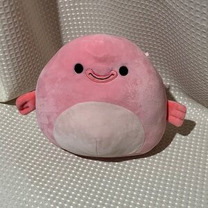 Squishmallows Eric the Blobfish plush toy. Pink Plush